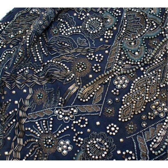 Ralph Lauren Collection Purple Label Runway Bead Embroidered Silk Dress Top 10 M - Picture 4 of 10